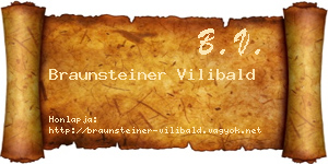 Braunsteiner Vilibald névjegykártya